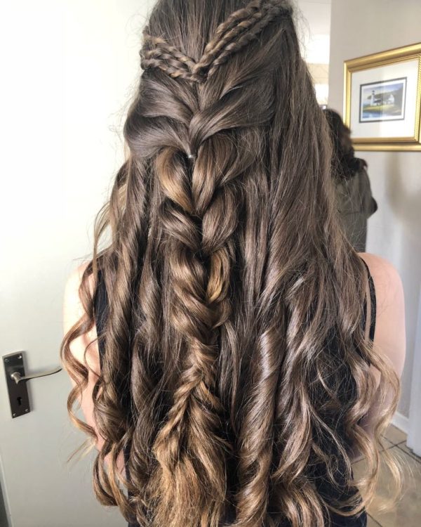 Brown braided hair