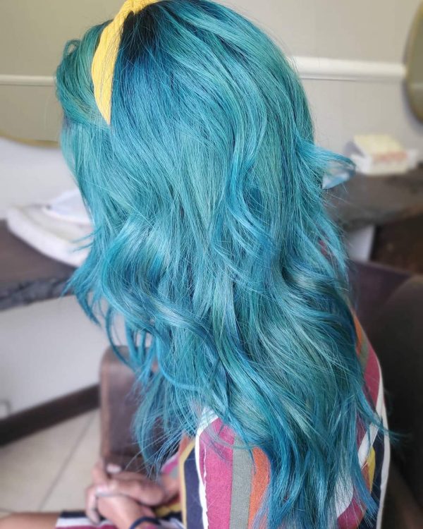 Ocean Blue Hair Colour